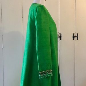Vintage Green Silk Jackie O -esque Jacket